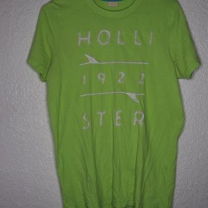 Hollister Green Shirt Top Short Sleeve Tee Large l